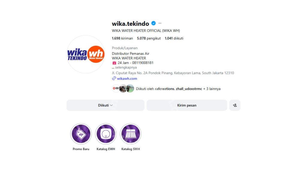 Akun Resmi Utama Instagram Wika Water Heater Distributor Akun Resmi @wika.tekindo wikawh.com Akun Resmi Utama Instagram Wika Water Heater Distributor Akun Resmi @wika.tekindo wikawh.com